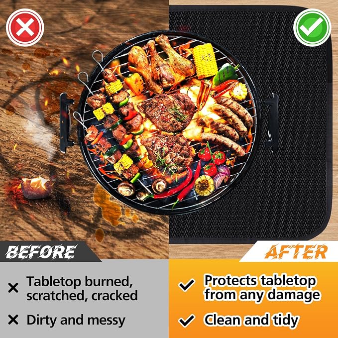 Apipi 24 x 31in Fireproof Grill Mat - Image 3