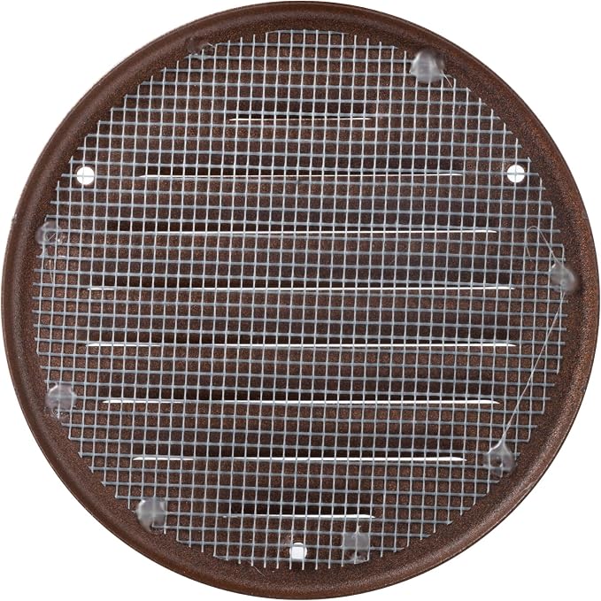 Square Ventilation Grille / 5" Inch Inside Measurement/Brown Metal Air Vent - Image 2
