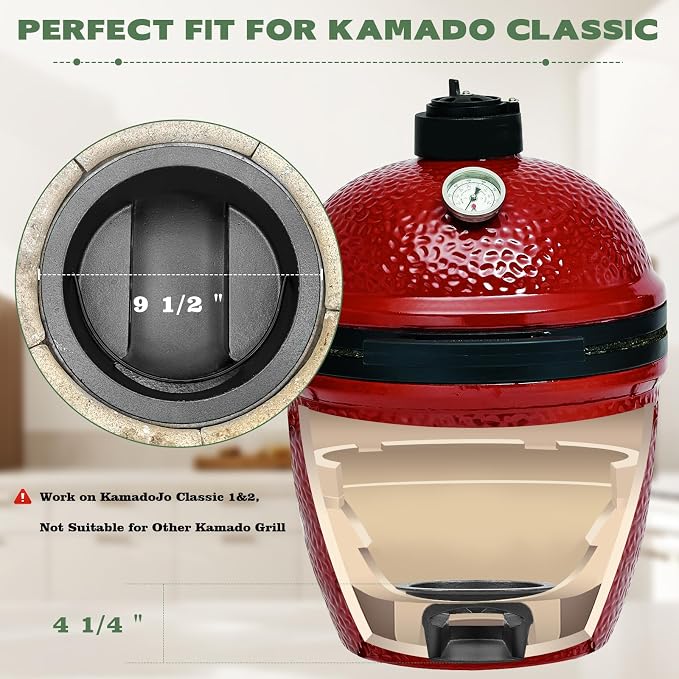 KAMaster Cast Iron Ash Can Fit Kamado Grill Classic Joe, Can Used - Image 2