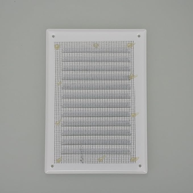 Square Ventilation Grille / 5" x 7" Inch Inside Measurement/White Metal Air - Image 7