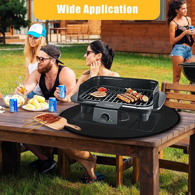 30" Round Grill Mat, Fire Pit Mat Fireproof Under Grill Oil-Proof Waterproof - Image 5
