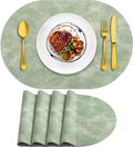 ADRIMER Placemats, Heat Resistant Oval Placemats Set of 4 Washable 12 x 17 Inch by Adrimersdreamistobeanindispensablecompanioninyourlife