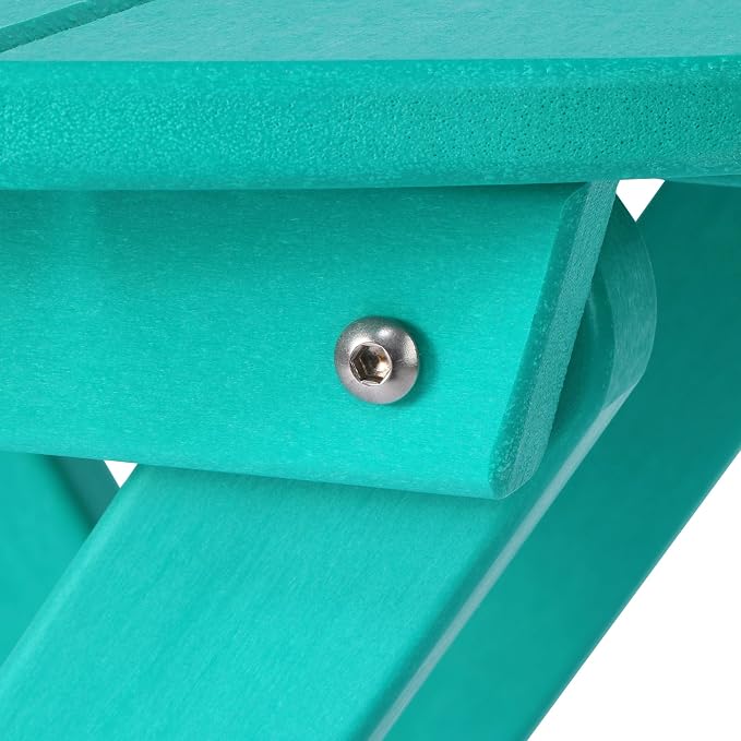 Costaelm Paradise HDPE Outdoor 24.5 Inch Round Portable Folding Patio Dining - Image 9
