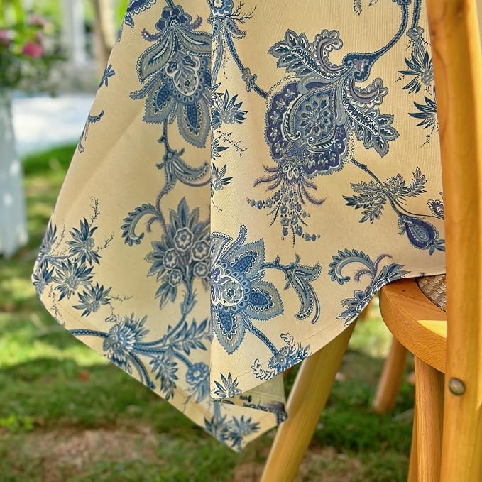 Floral Rectangle Outdoor Tablecloth, Thick Waterproof Table Cloth, Decorative - Image 5