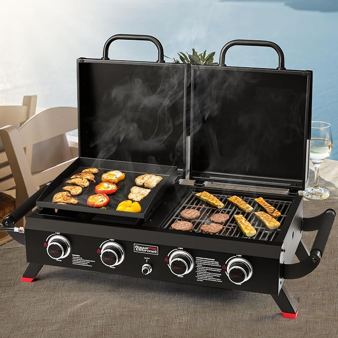 Royal Gourmet GD4002TP 4 Burner Propane Gas Grill and Griddle Combo - Image 12