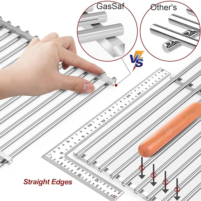 GasSaf 19.5" Grill Grates for Weber Genesis 300, Weber Genesis Grill Grates - Image 5