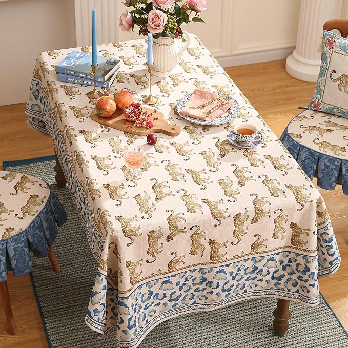 patdrea Designer Vintage Linen Long Table Cloth - Image 3