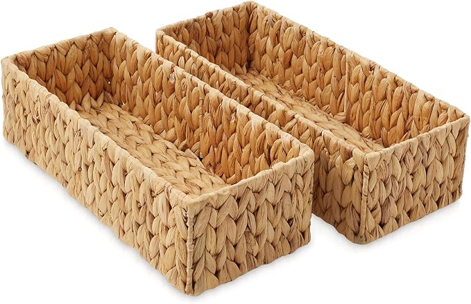 Casafield Set of 2 Bathroom Storage Baskets, Natural - Image 3
