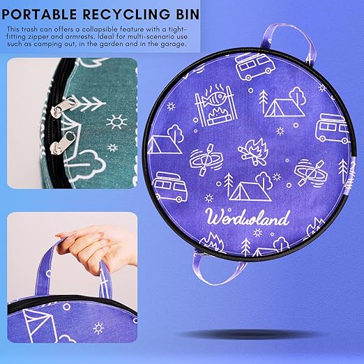 1 Pcs 30 Gallon Collapsible Trash Can Portable Waterproof Reusable - Image 4