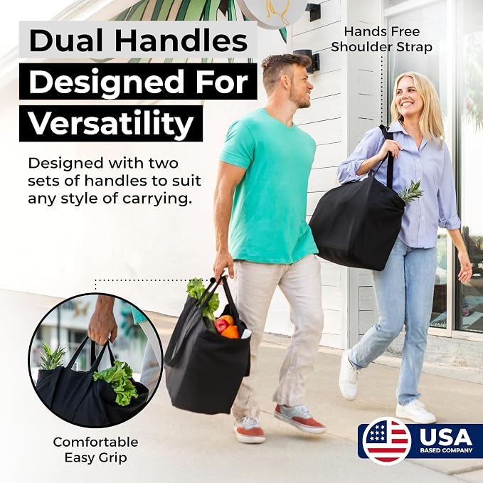 VeraMia Canvas Grocery Bag 3pc XL Set - Image 2