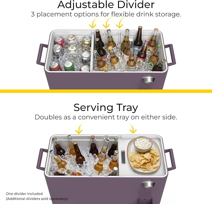 Permasteel 80 Quart Party Cooler, Rolling Ice Chest - Image 3