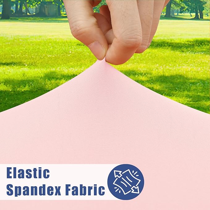 Spandex 6 Foot Rectangle Table Cloth 6 Pack, Elastic Fitted Tablecloths - Image 2
