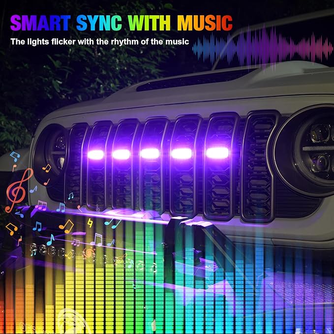 MAIKER RGB LED Grille Lights Compatible - Image 4