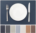Faux Leather Placemats Set of 4 Vinyl Washable Wipeable Table Mats by BAROYAL