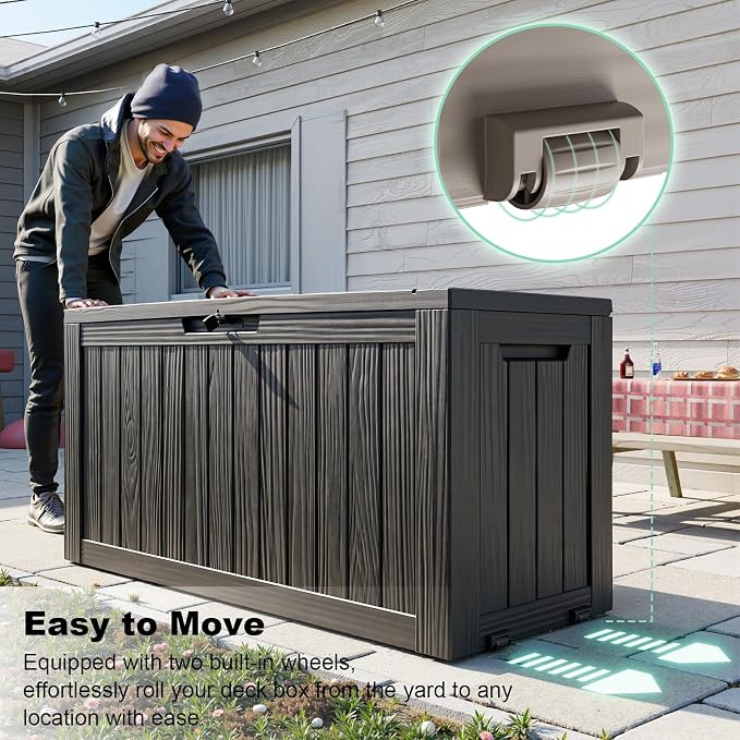 75 Gallon Outdoor Storage Box – Resin Deck Box - Image 3