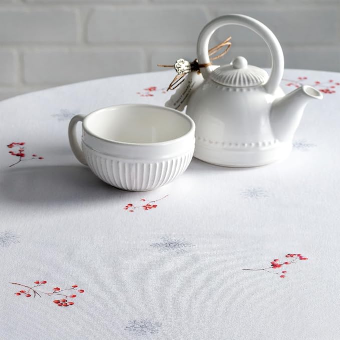 Maison d' Hermine Table Cloth Round Table 100% Cotton 63 Inches Fall Tablecloth - Image 8