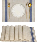 Placemats Set of 6，Non-Slip PVC Weave Table Mats Easy to Clean，Heat Resistant by flohar