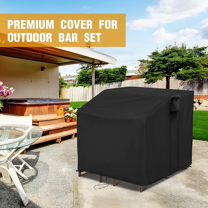 41 Inch Waterproof Outdoor Bar Set Cover, Heavy Duty Patio Bar Set Cover - Image 6