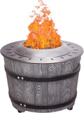 Afterglow Smokeless Fire Pit, 20.5" Round Wood Burning Stainless Steel Top and by Afterglow