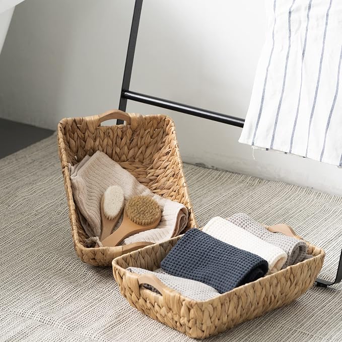 FairyHaus Wicker Baskets with Handles, Natural Wicker Basket - Image 6