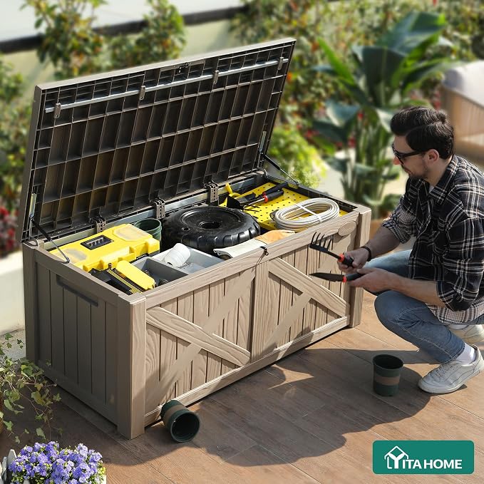 YITAHOME 120 Gallon Large Outdoor Storage Box - Image 5