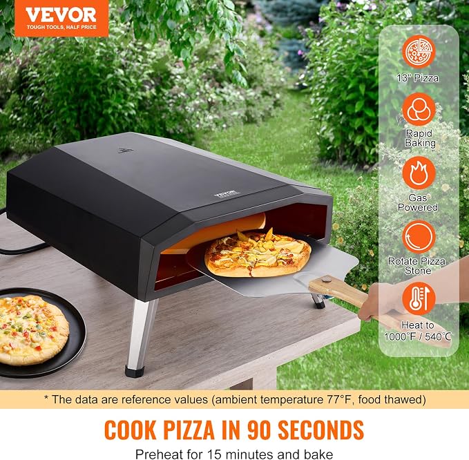 VEVOR Propane Pizza Oven, 13 Inch Gas Pizza Maker - Image 2