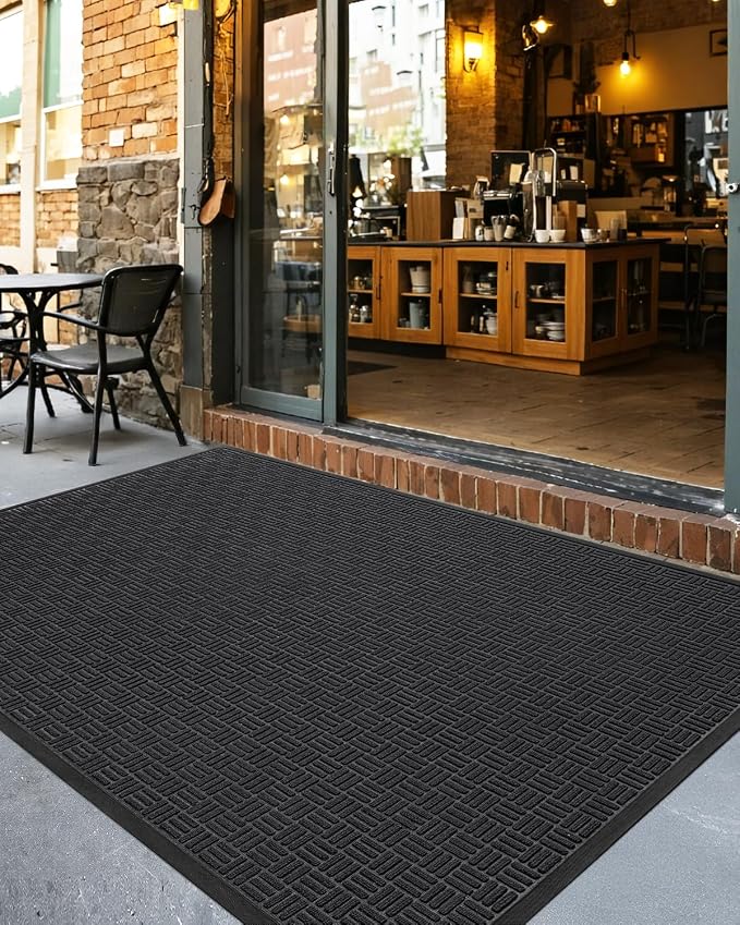 DEXI Front Door Mat Outside Entrance, 4x6 ft Large Rubber Entry Doormat Heavy - Image 8