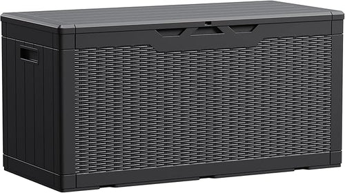 Devoko 100 Gallon Waterproof Large Resin Deck Box Indoor Outdoor Lockable by DEVOKO