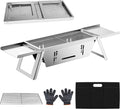 Foldable Small Charcoal Grill, Portable Stainless Steel Charcoal Grill by Unknown
