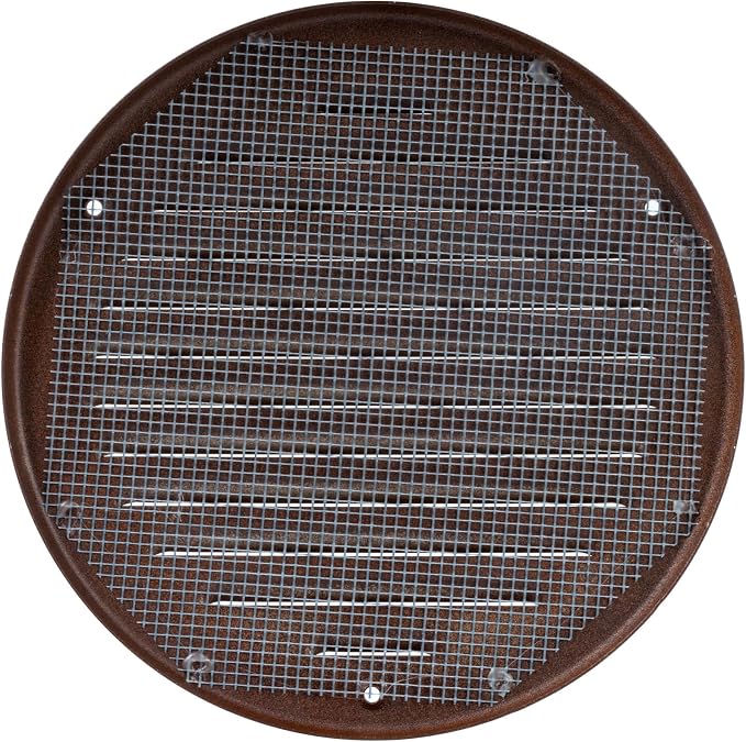 Round Ventilation Grille / 6'' Inch Inside Measurement/Black Metal Air Vent - Image 3