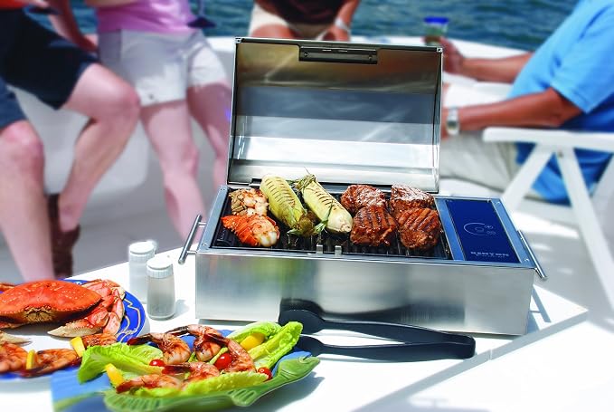 Kenyon B70082 Floridian All Seasons Portable Stainless Steel Electric Grill - Image 3