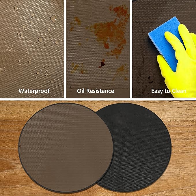 Anze Round Under Grill Mat for Outdoor Grill, 60 Inch Anti-Slip BBQ Floor Mats - Image 5