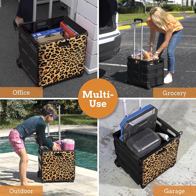 Inspired Living Ultra-Slim Rolling Collapsible Storage Pack-N-Roll Utility-carts - Image 6