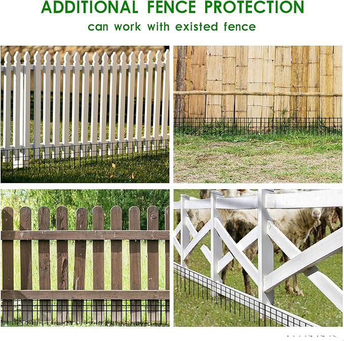 24x15-inch No Dig Animal Barrier Fence, 10 Pack Black Dig Protective Fence - Image 7