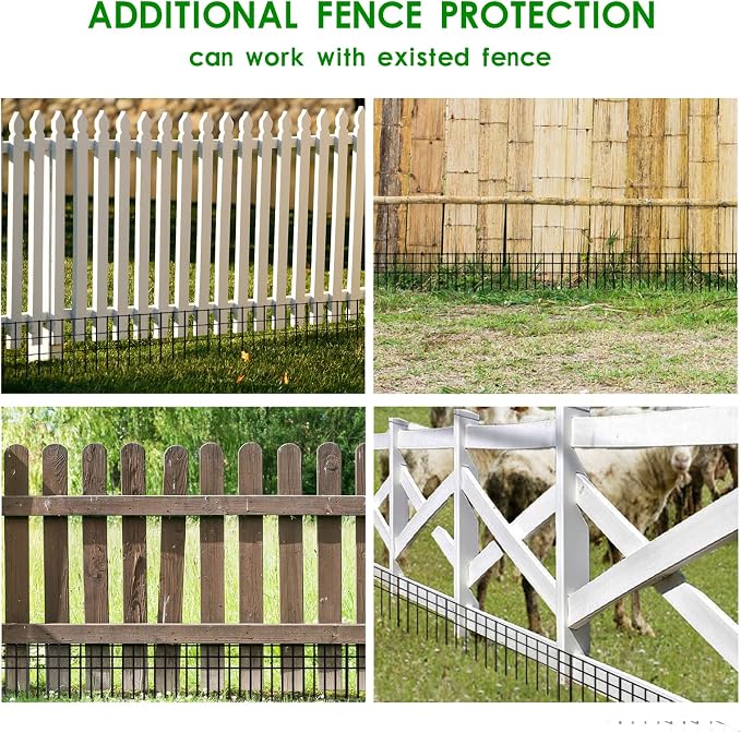 24x15-inch No Dig Animal Barrier Fence, 20 Pack Black Dig Protective Fence - Image 7