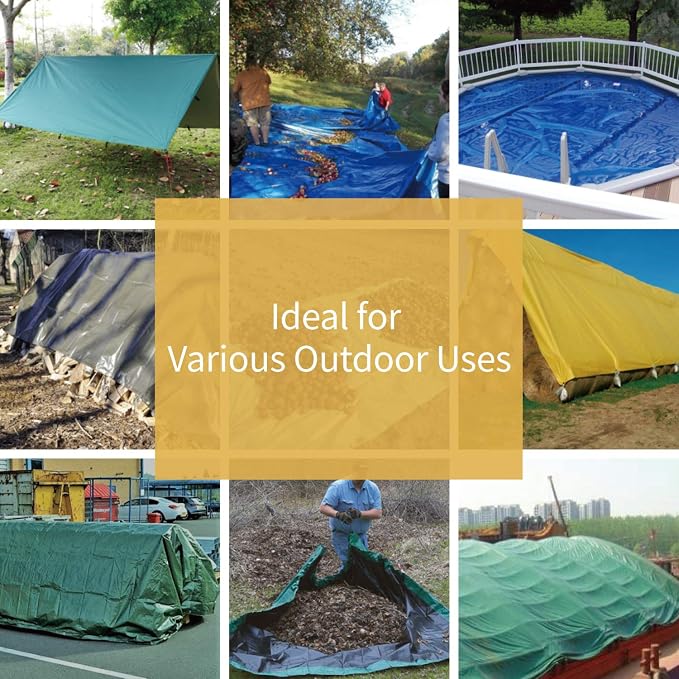 GUARD SHIELD Heavy Duty Tarp 18x24 Feet Green Multi Purpose Thick Waterproof - Image 6