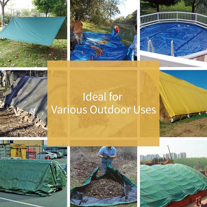 GUARD SHIELD Heavy Duty Tarp 12x16 Feet Green Multi Purpose Thick Waterproof - Image 6