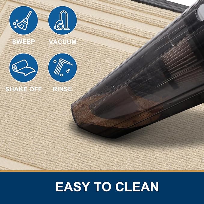 Buganda Front Door Mat Indoor Outdoor Entrance, Non-Slip Natural Rubber Doormats - Image 6