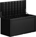 100 Gallon Deck Box, Resin Outdoor Indoor Waterproof Storage Box, Lockable by Kdymod