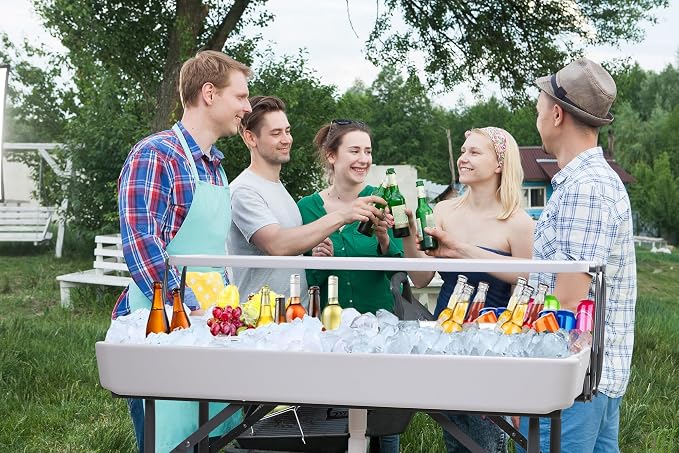 Nice C 4 ft Folding Ice Cooler Table, Party Cooler, Grazing Table, Tables - Image 5
