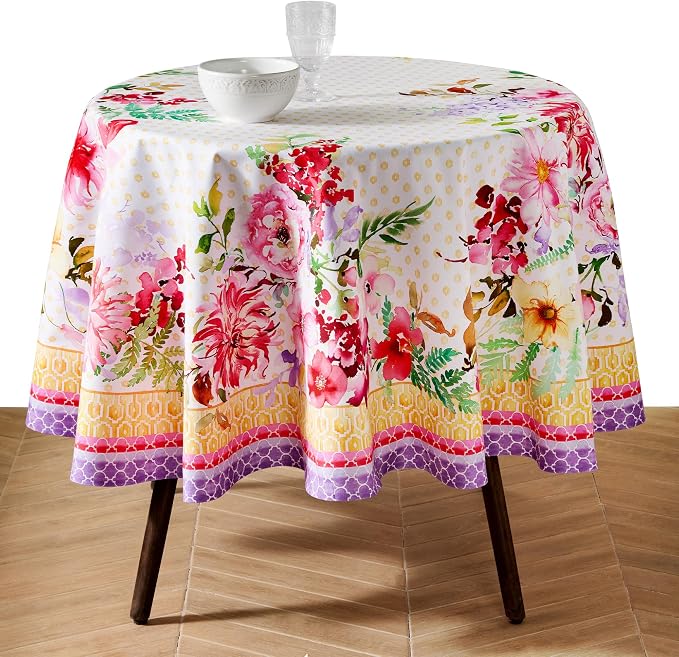 Maison d'Hermine Premium Table Cloth Round Table 100% Cotton 70 Inches by MaisondHermine