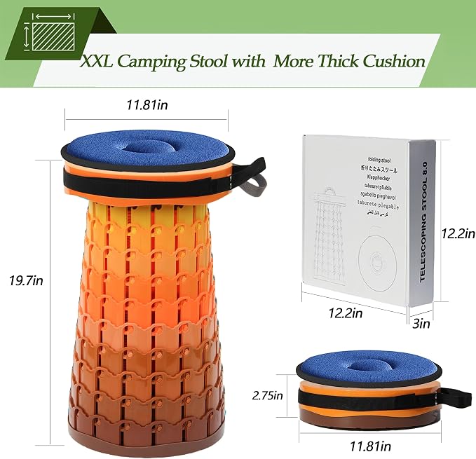 ALEVMOOM Upgraded XXL Collapsilbe Stool - Image 2