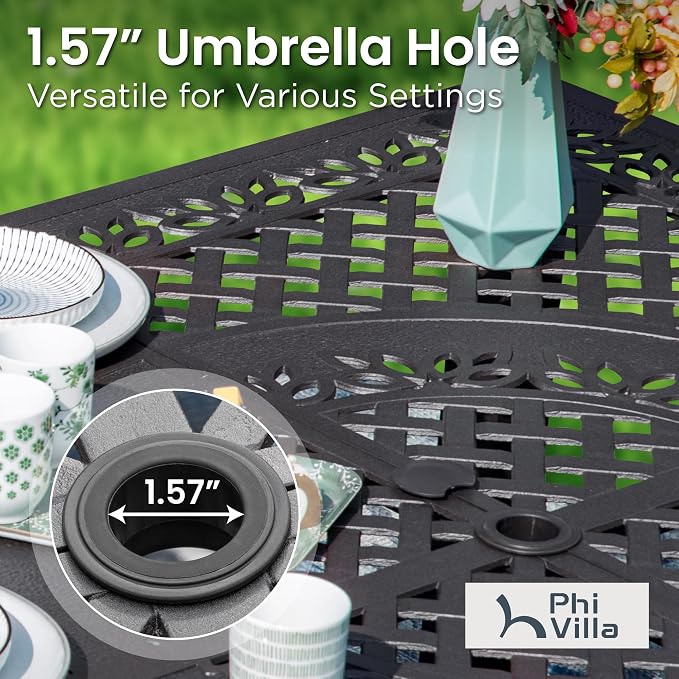 PHI VILLA Aluminum Patio Dining Tables - Image 4