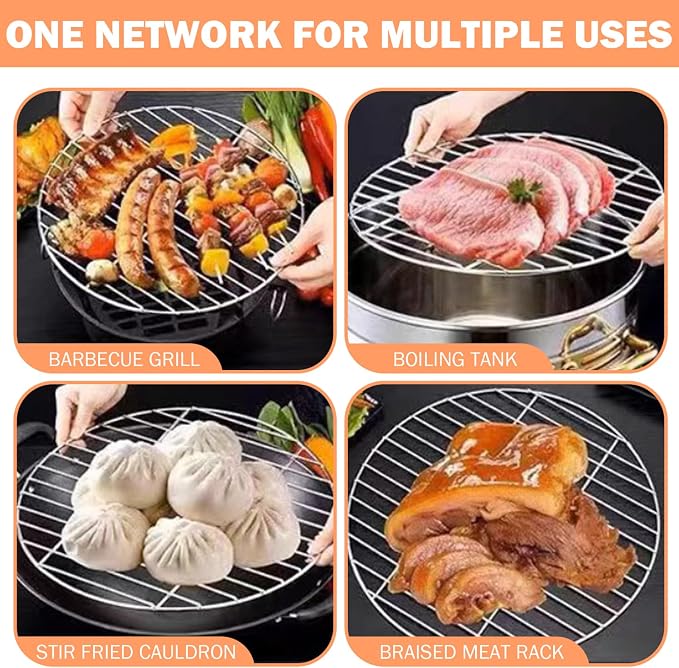 Stainless Steel Grill Grate, Extra Thick Round Cooking Grill Grates Replacement - Image 6
