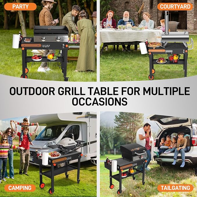 Grill Cart for Blackstone Griddle, Sturdy Grill table, Griddles Table Ninja - Image 7