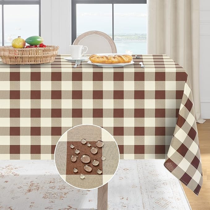 Softalker Gingham Checkered Tablecloth Rectangle by Softalker