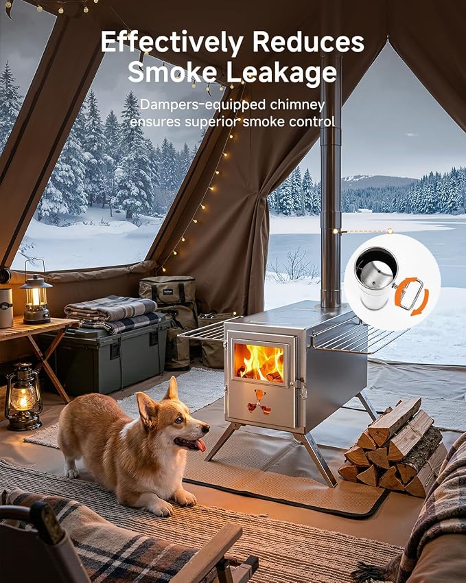 Hot Tent Wood Stove, Portable Wood Burning Stove - Image 4
