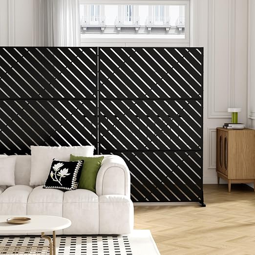 Casaphoria 72" H x 47" W Metal Outdoor Privacy Screen, Freestanding Decorative - Image 2