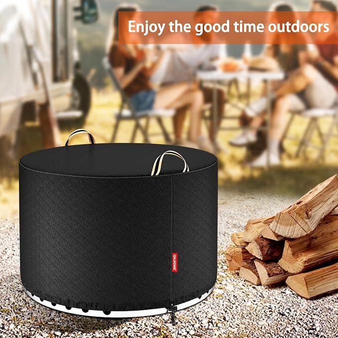 QH.HOME Fire Pit Cover Round for Solo Stove Yukon 27"-29", Waterproof Smokeless - Image 5