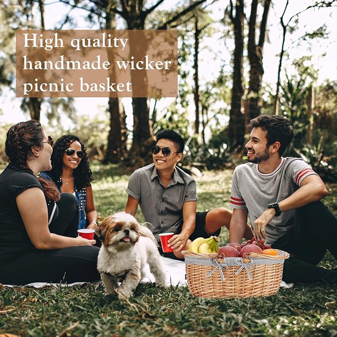 G GOOD GAIN Oval Picnic Basket - Image 4
